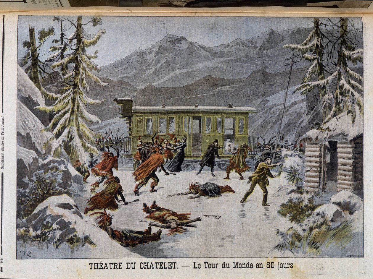 Spektakl w Théatre du Chatelet „W 80 dni dookoła świata” – w „Le PetitJournal” od 13.03.1898 autorstwa Unknown artist