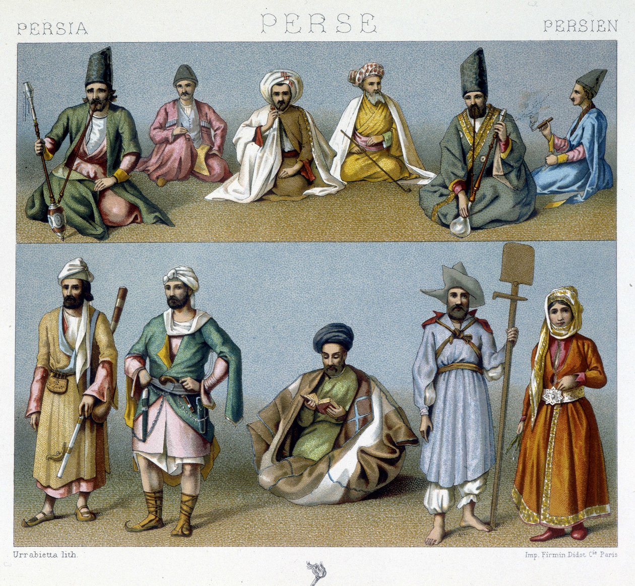 Stroje perskie - w „Strój historyczny” autorstwa Racineta autorstwa Unknown artist
