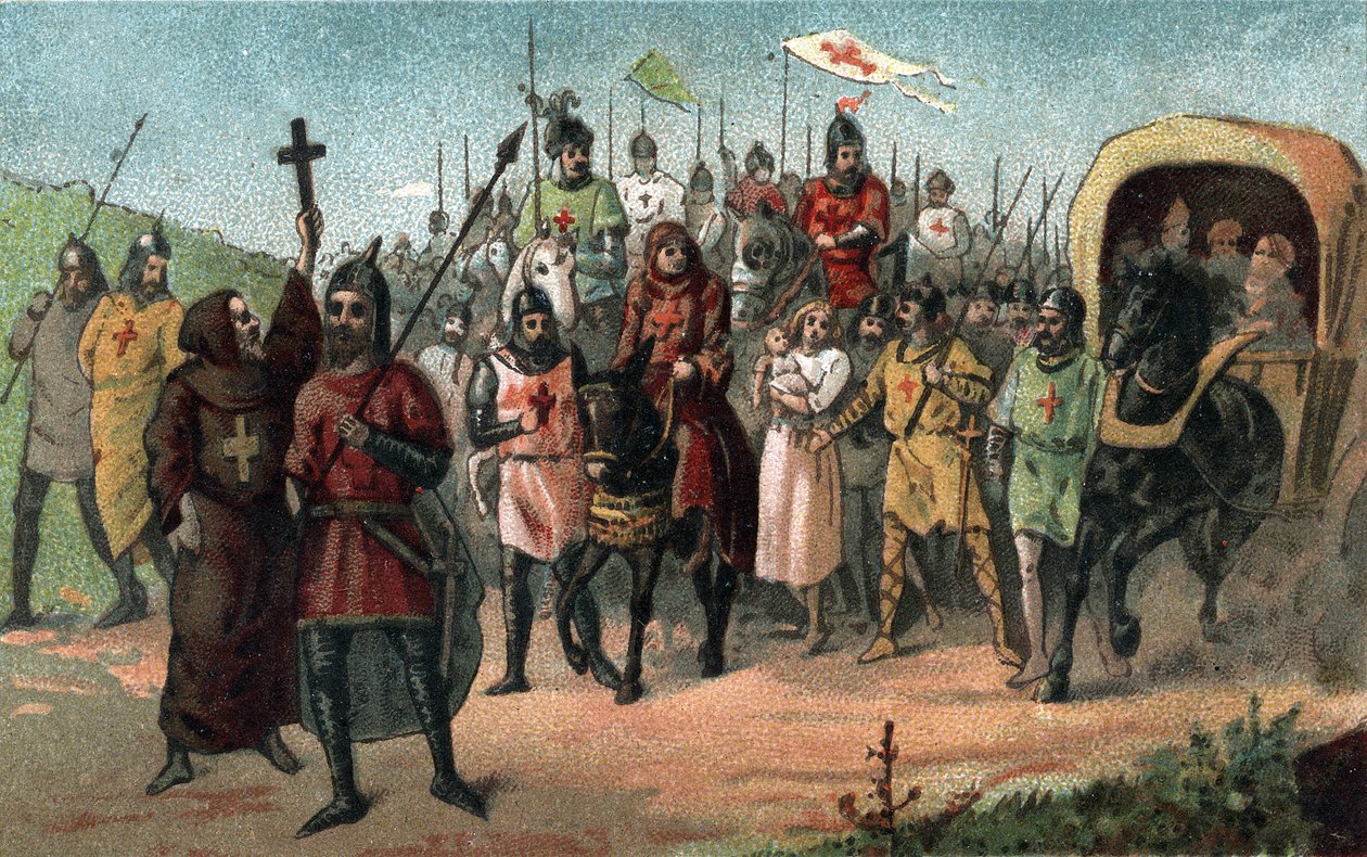 Piotr Pustelnik głoszący krucjatę (1095-1099). autorstwa Unknown artist