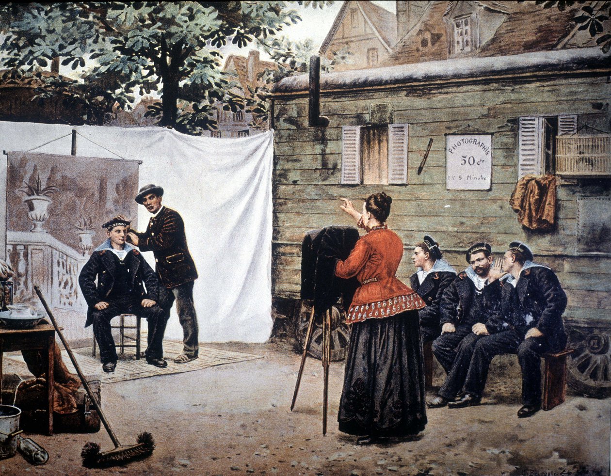 Fotograf wędrowny we Francji w 1890 roku. autorstwa Unknown artist