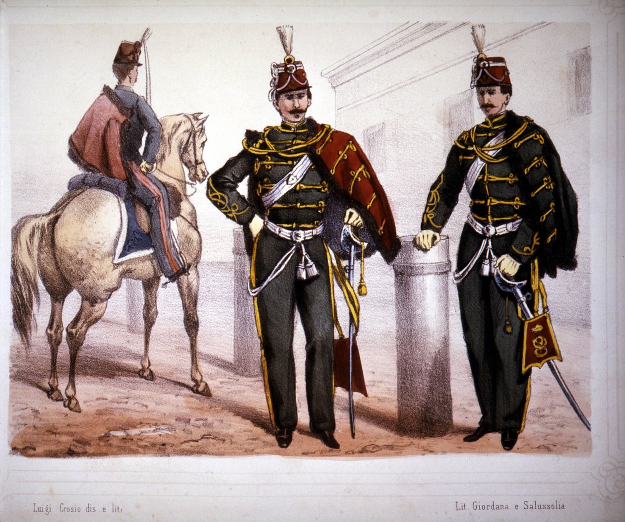 Piacenza Hussars (Włochy), kostium z 1866 r. autorstwa Unknown artist