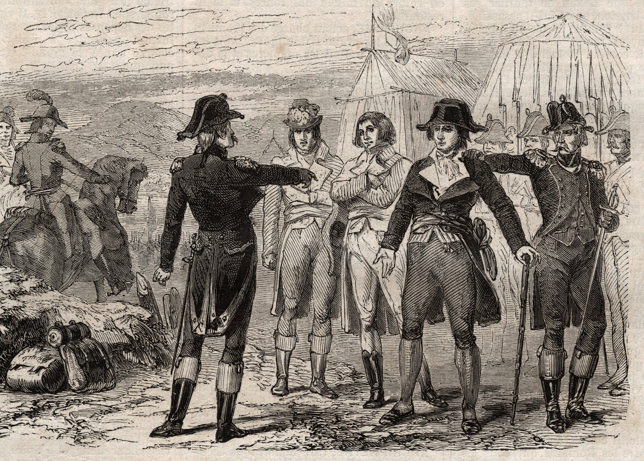 Pierre Antoine Antonelle (Pierre-Antoine Antonelle) (1747-1817) i jego przyjaciele aresztowani z rozkazu Lafayette - grawerowanie w "Dictionnaire populaire illustrious" - 1864 - Joseph Decembre i Edmond Allonier - autorstwa Unknown artist