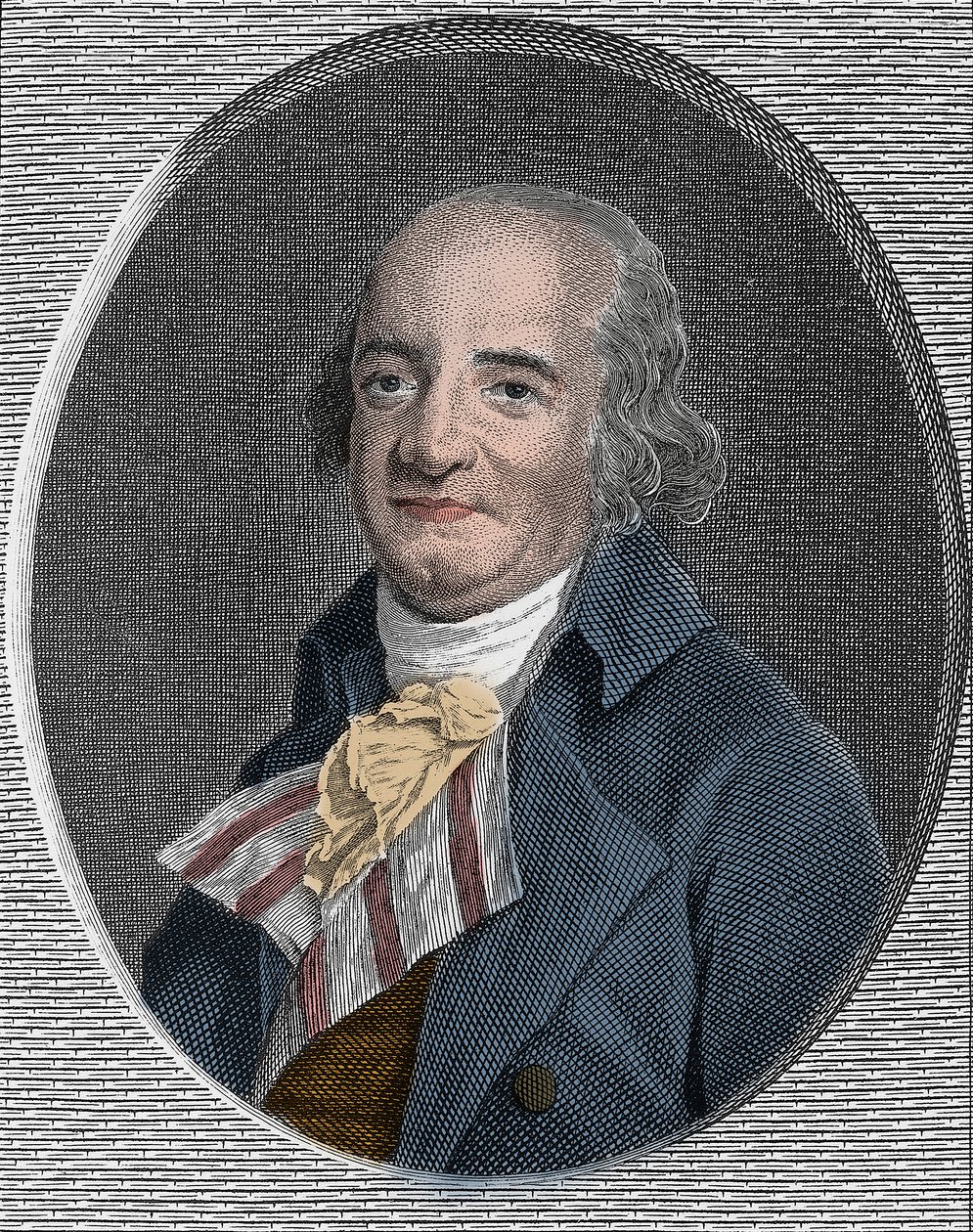 Pierre Samuel du Pont de Nemours (1739-1817) przedsiębiorca i ekonomista pochodzenia francuskiego i amerykański dyplomata autorstwa Unknown artist