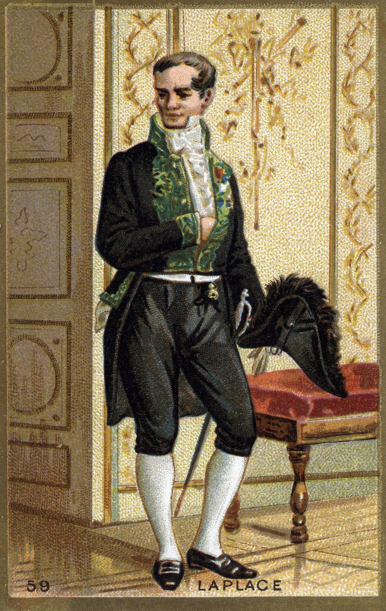 Pierre Simon de Laplace (1749 - 1827), francuski matematyk i astronom. Chromolitografia XIX wieku. autorstwa Unknown artist