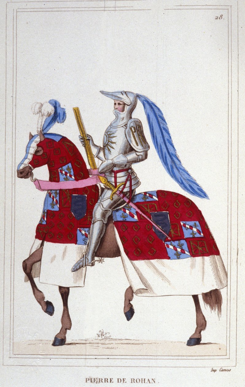 Pierre, wicehrabia de Rohan, ojciec Gie (1451-1513). Marszałek Francji. Grawerowanie z 1830 roku. autorstwa Unknown artist