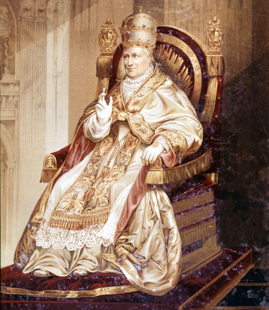 Pius IX (1792 - 1878). Chromolitografia. autorstwa Unknown artist