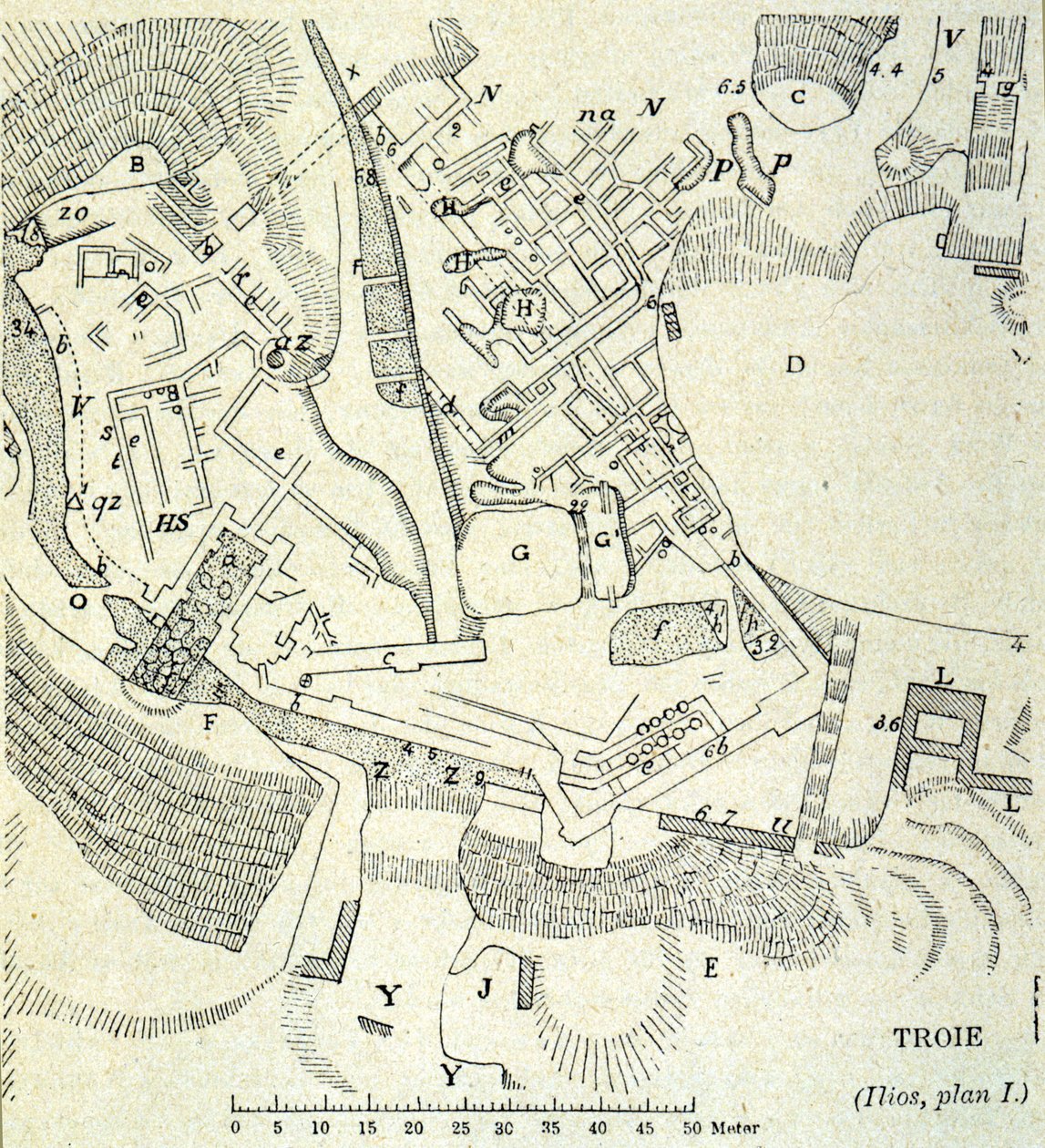 Plan Troi: Wykopaliska Heinricha Schliemanna autorstwa Unknown artist