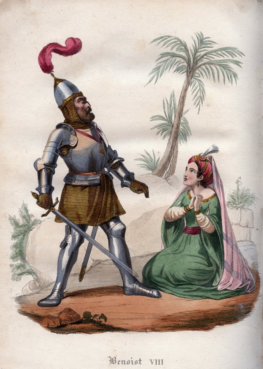 Papież Benedykt VIII (1012-1024) pokonuje Saracenów w 1016. autorstwa Unknown artist