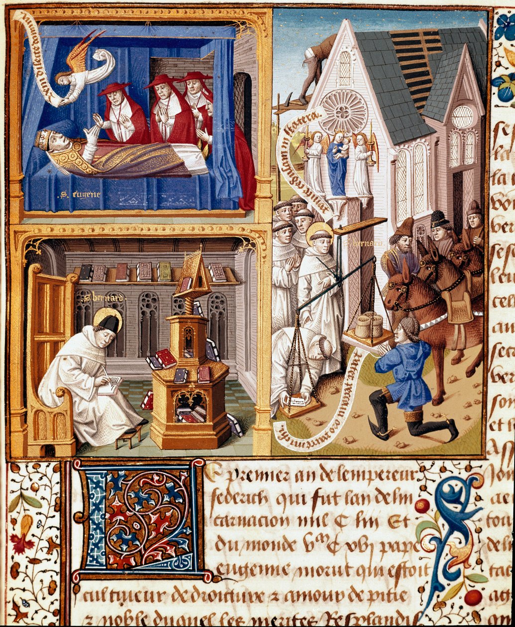 Papież Eugeniusz III zmarł w 1153 r. Św. Bernard z Clairvaux (1090-1153). Armes de Jacques d