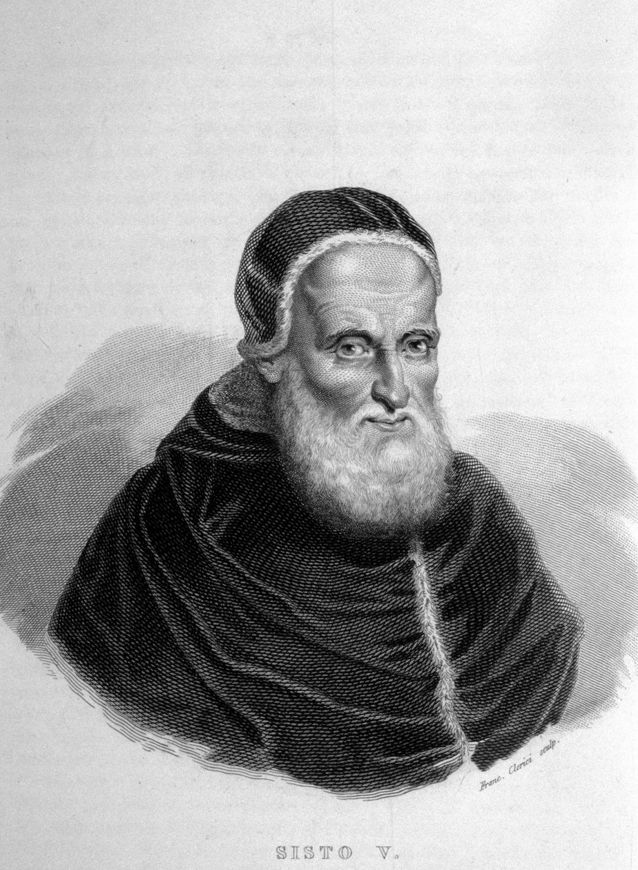 Papież Sykstus V (V) (1520-1590). autorstwa Unknown artist