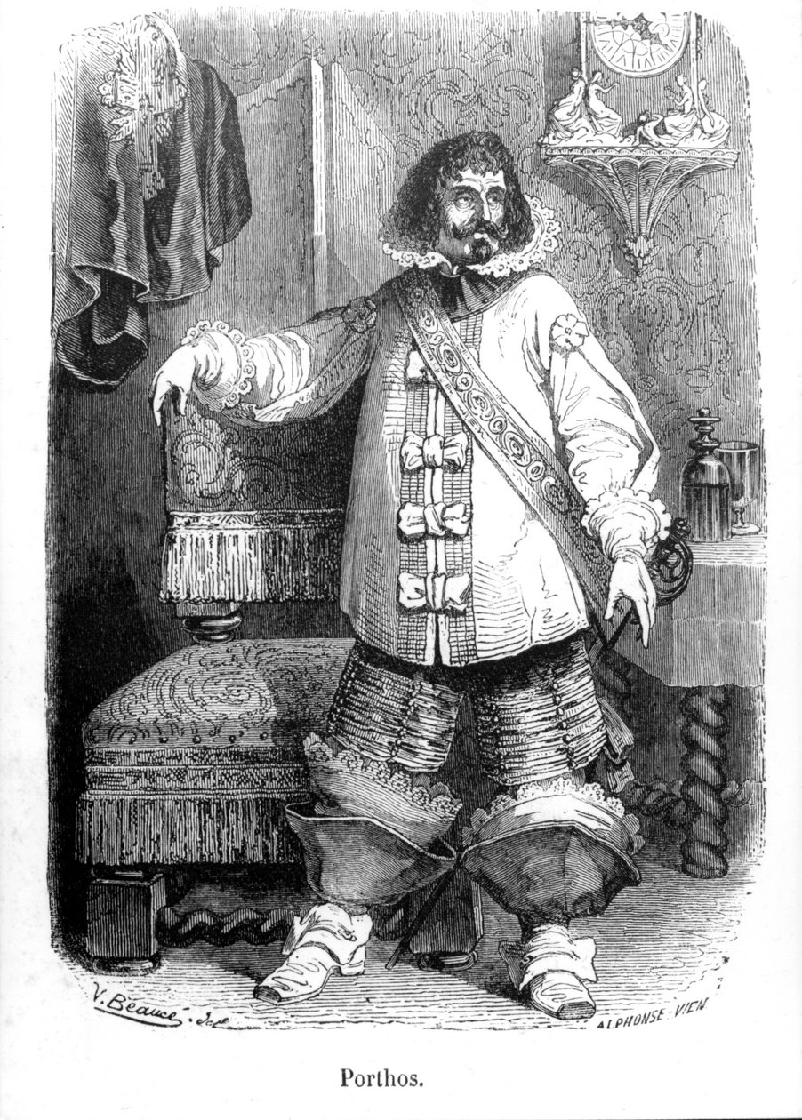 Portos - w „Trzech muszkieterach” Alexandre Dumas Père. autorstwa Unknown artist