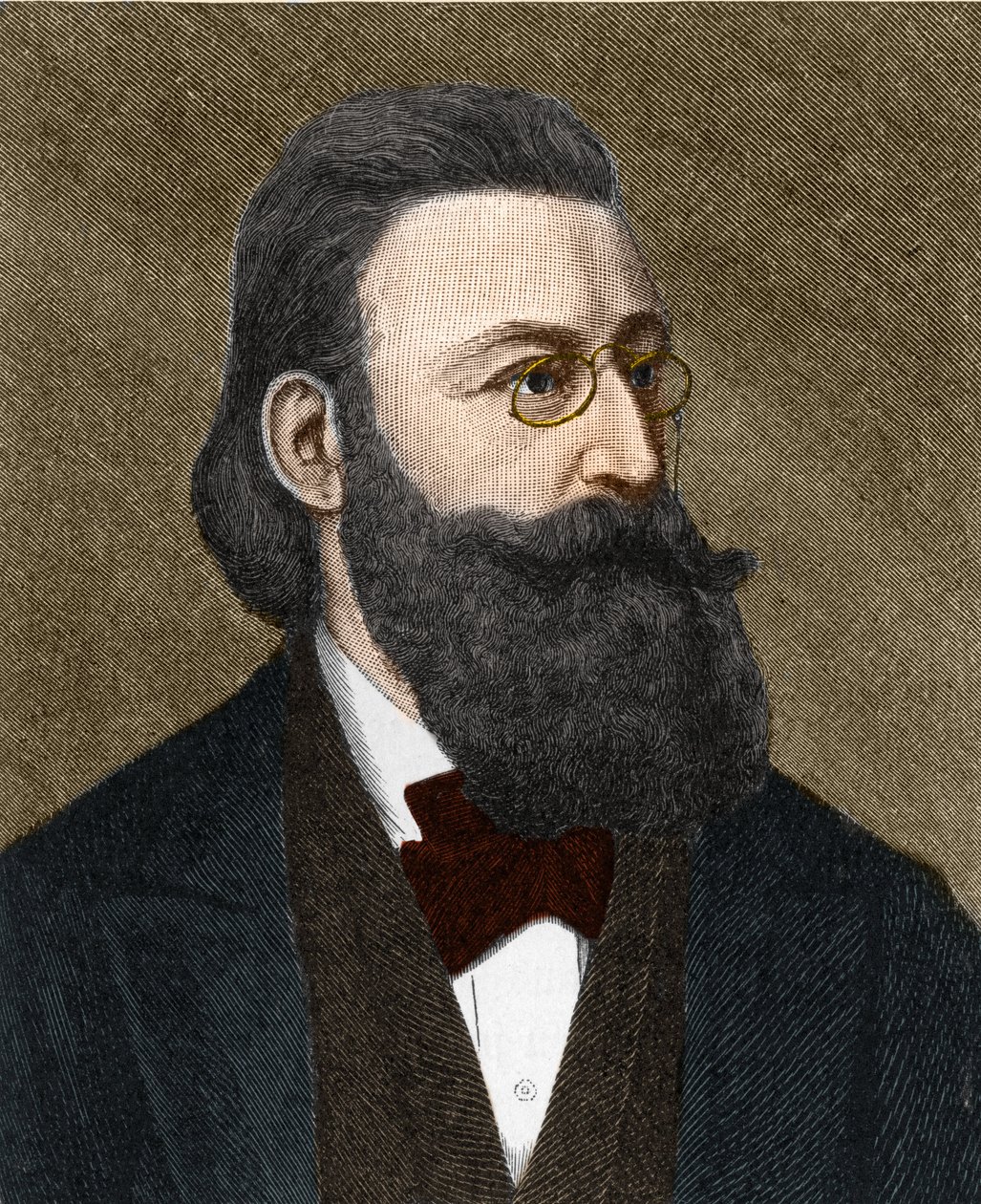 Portret Ludwig Anzengruber (1839-1889), pisarz austriacki. autorstwa Unknown artist