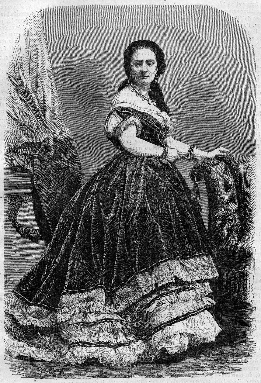 Portret Marii Wyse Bonaparte z Madame Urbain Ratazzi (1833-1902). Grawerowanie w „Wspaniałym Wszechświecie” autorstwa Unknown artist
