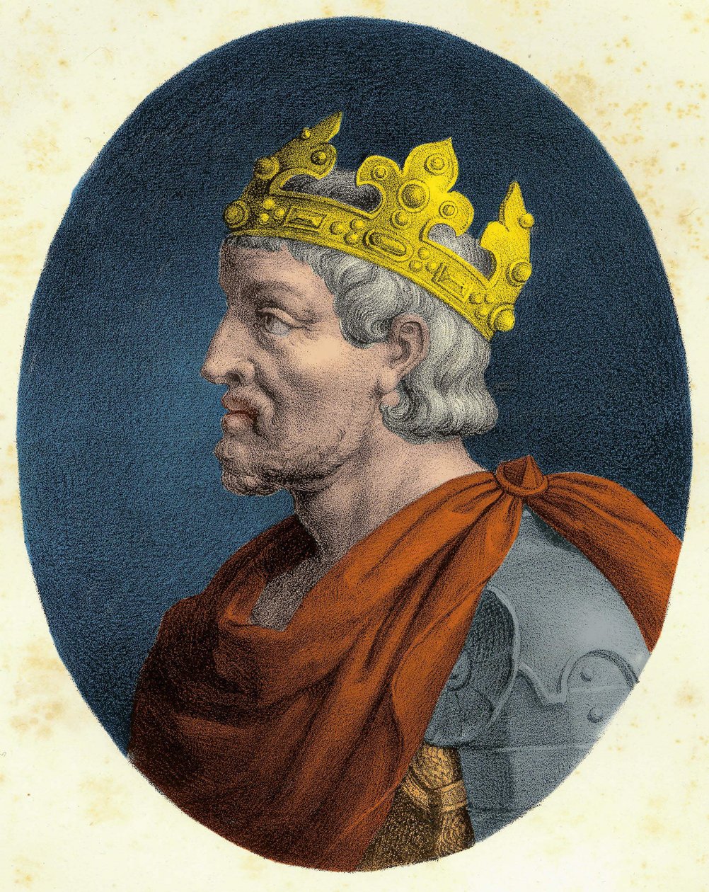 Portret Pepin Brief (ok. 714 - 768). autorstwa Unknown artist