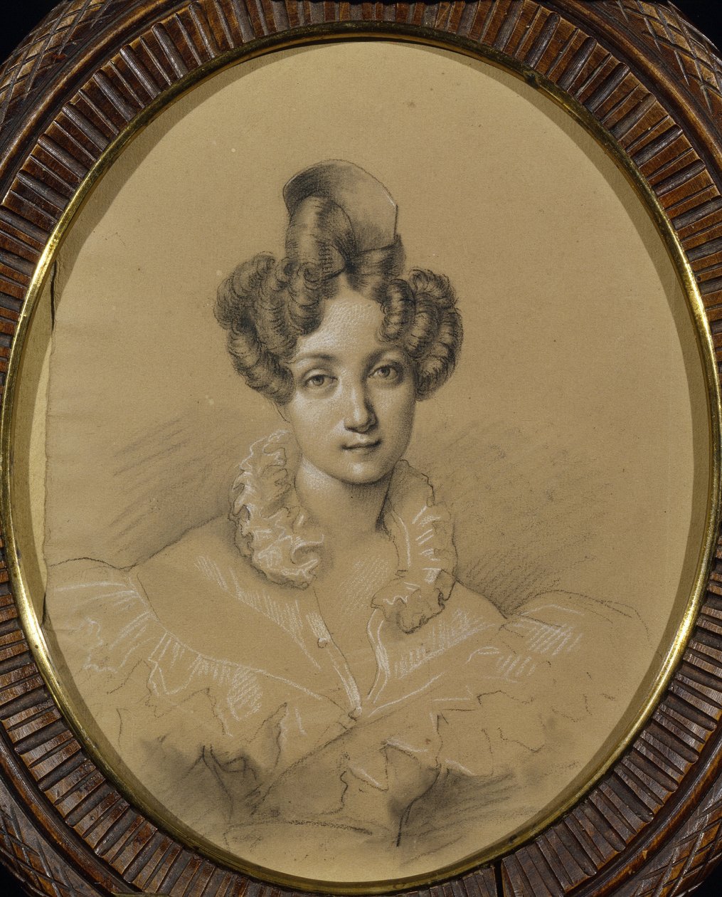 Portret baletnicy Marie Taglioni (1804-1884) (Portret baletnicy M. Taglioni). Anonimowa praca, ołówek i pastel na kartonie autorstwa Unknown artist