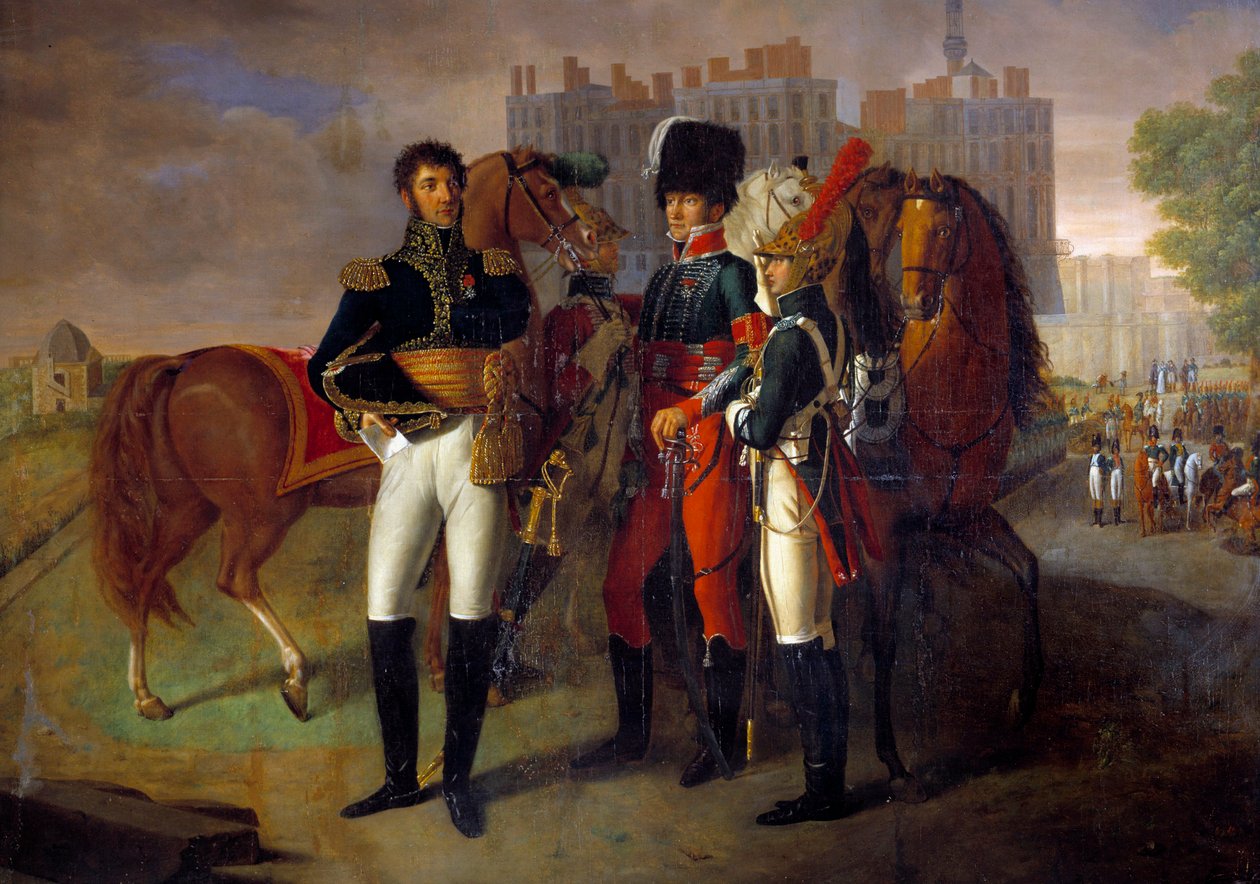 Pełnowymiarowy portret La Ronciere, dowódcy szkoły kawalerii malarstwa Saint Germain Anonymous. 1812. Paryż, Muzeum Wojska autorstwa Unknown artist