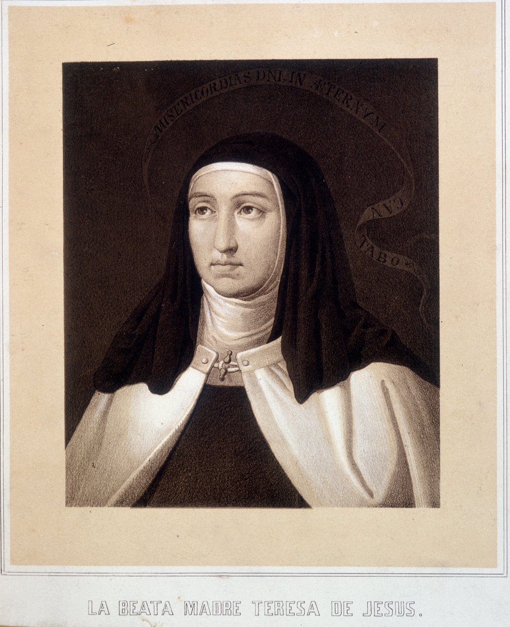 Portret w popiersiu św. Teresy od Jezusa (lub św. Teresy z Avila) (1515-1582), grawer autorstwa Unknown artist