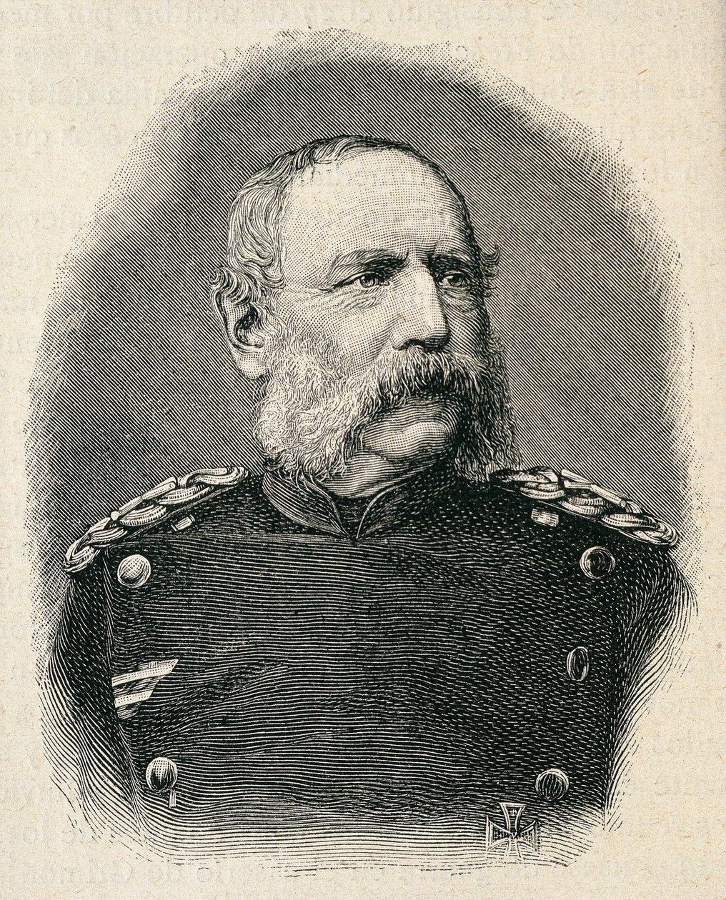 Portret ALBERTA króla saskiego (1828-1902), żołnierza, który brał udział w bitwie pod Sedanem. rytownictwo autorstwa Unknown artist