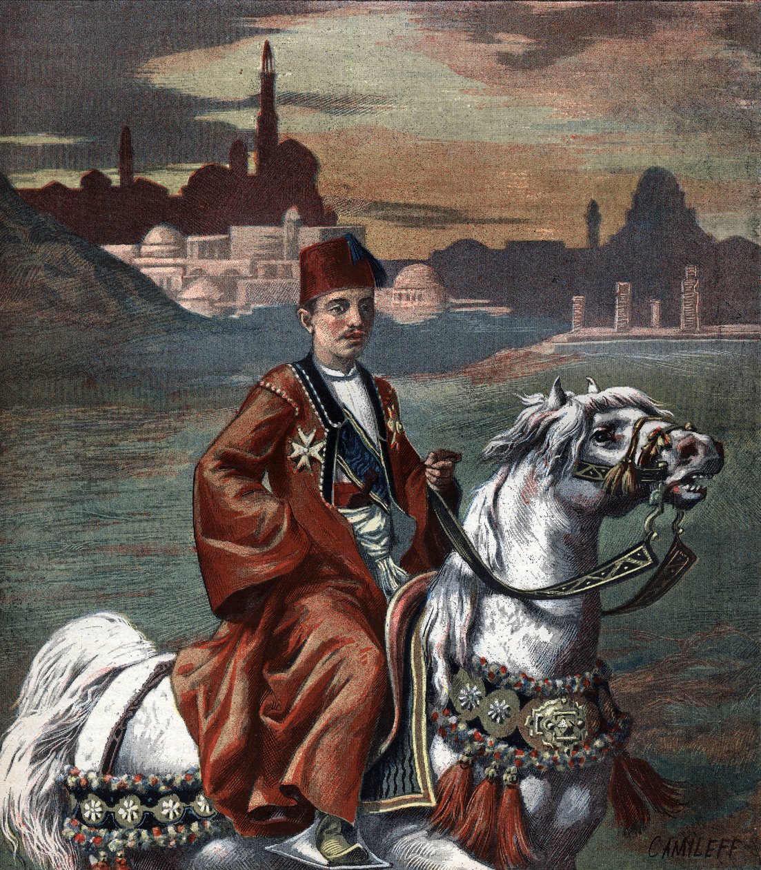 Portret Abbasa II Hilmi chedywa z Egiptu z lat 1892-1914. autorstwa Unknown artist