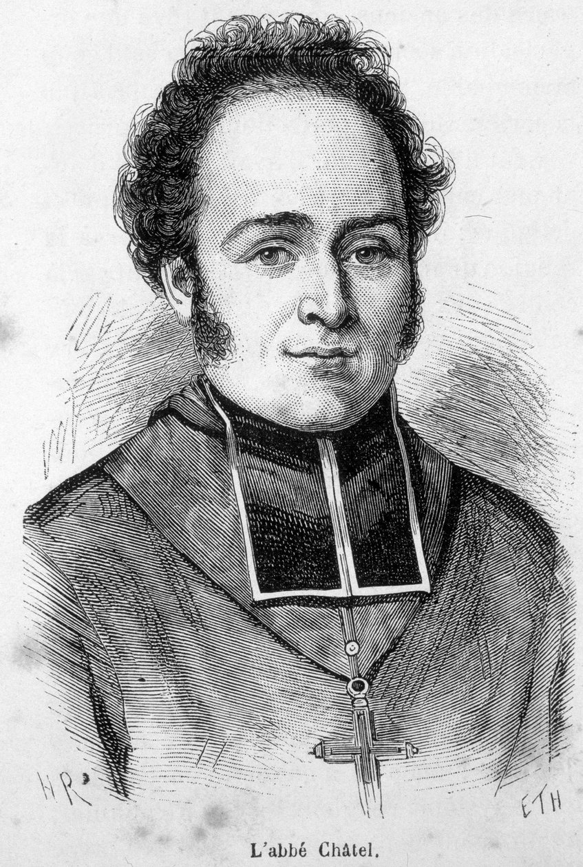 Portret opata Ferdynanda Francois Chatela (1795-1857), założyciela Kościoła francuskiego w czasie rewolucji lipcowej. autorstwa Unknown artist