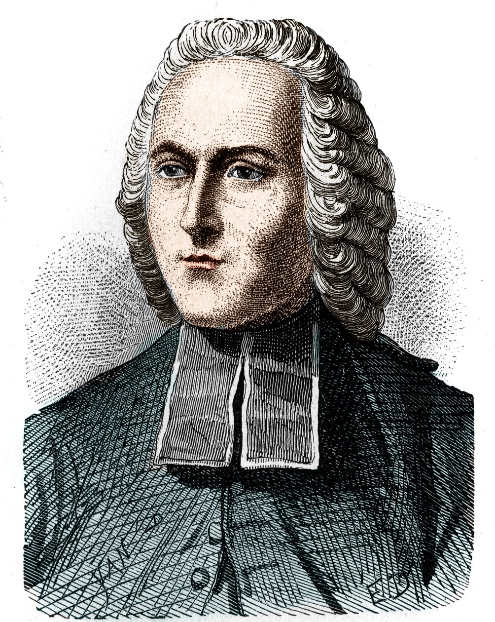 Portret Abbe Jean Antoine (Jean-Antoine) Nollet (1700 - 1770), francuski fizyk - w „Album de la Science; wybitni naukowcy; Wielkie odkrycia”” 1896. autorstwa Unknown artist