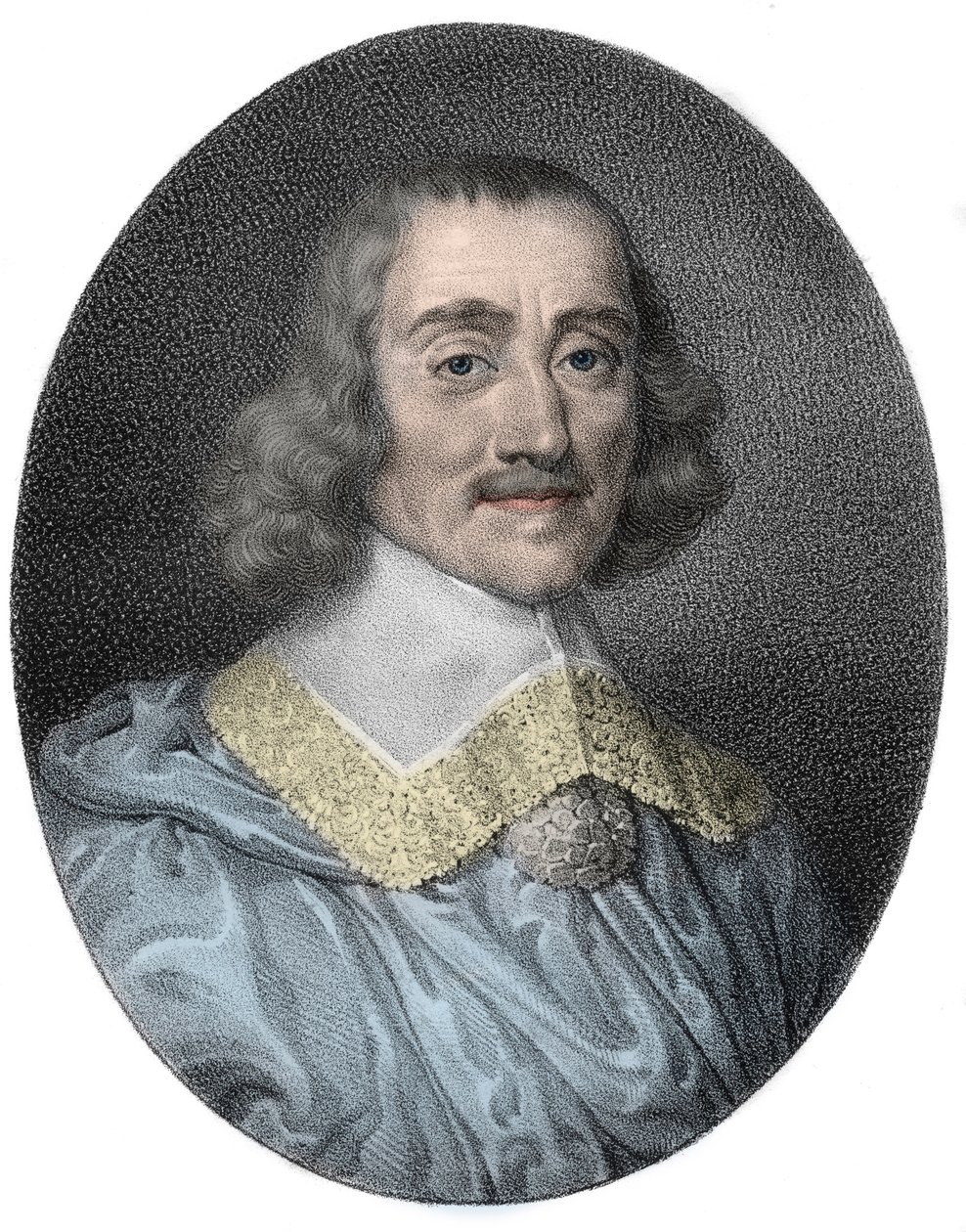 Portret Abrahama – Fabert – Esternay Marshal (1599-1662) Francji (marechal de France) - grawerowanie autorstwa Unknown artist