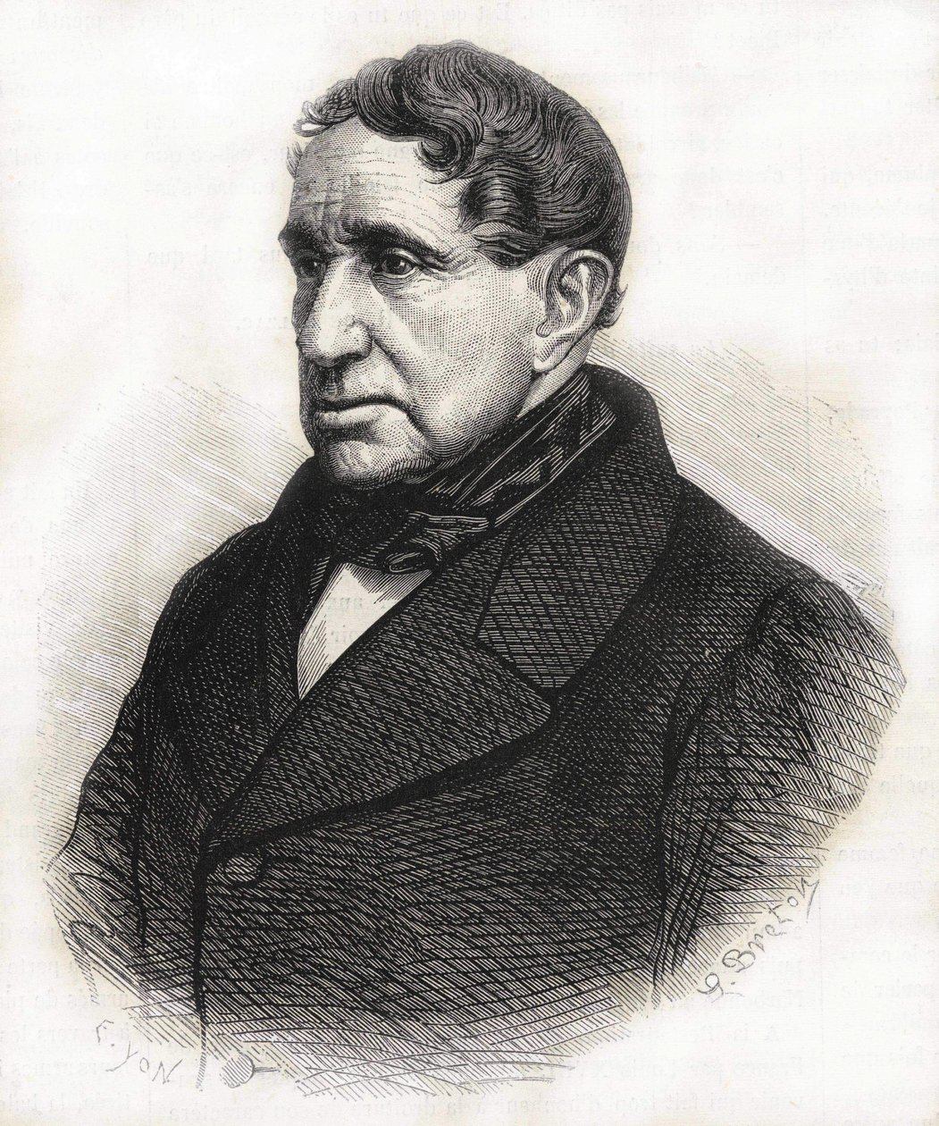 Portret Achille Léonce Victor Charles de Broglie (1785 - 1870), książę Broglie. Rycina XIX wieku. autorstwa Unknown artist