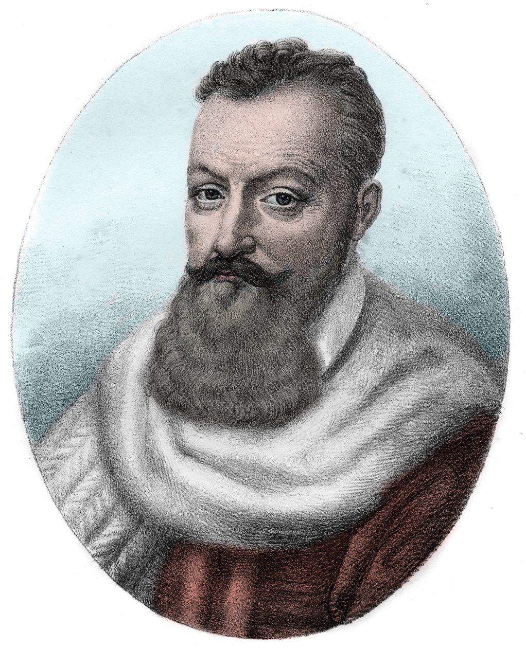 Portret Achillesa de Harlay, pierwszego przewodniczącego parlamentu paryskiego - Portret Achillesa de Harlay, hrabiego de Beaumont, francuskiego sędziego, pierwszego przewodniczącego parlamentu paryskiego (1536-1619) - autorstwa Unknown artist