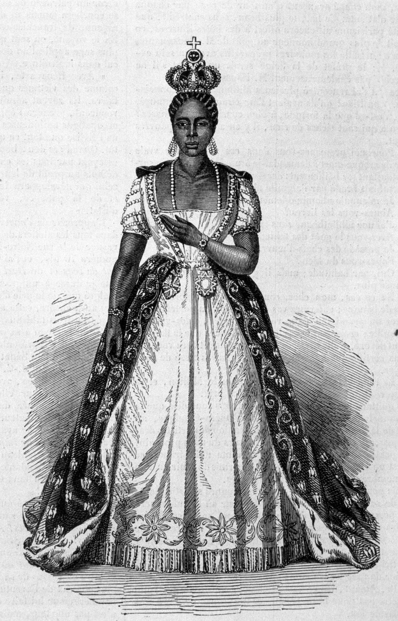 Portret Adeliny Leveque Soulouque żony Faustyna I, cesarza Haiti w latach 1847-1859 Rycina z 1856 autorstwa Unknown artist