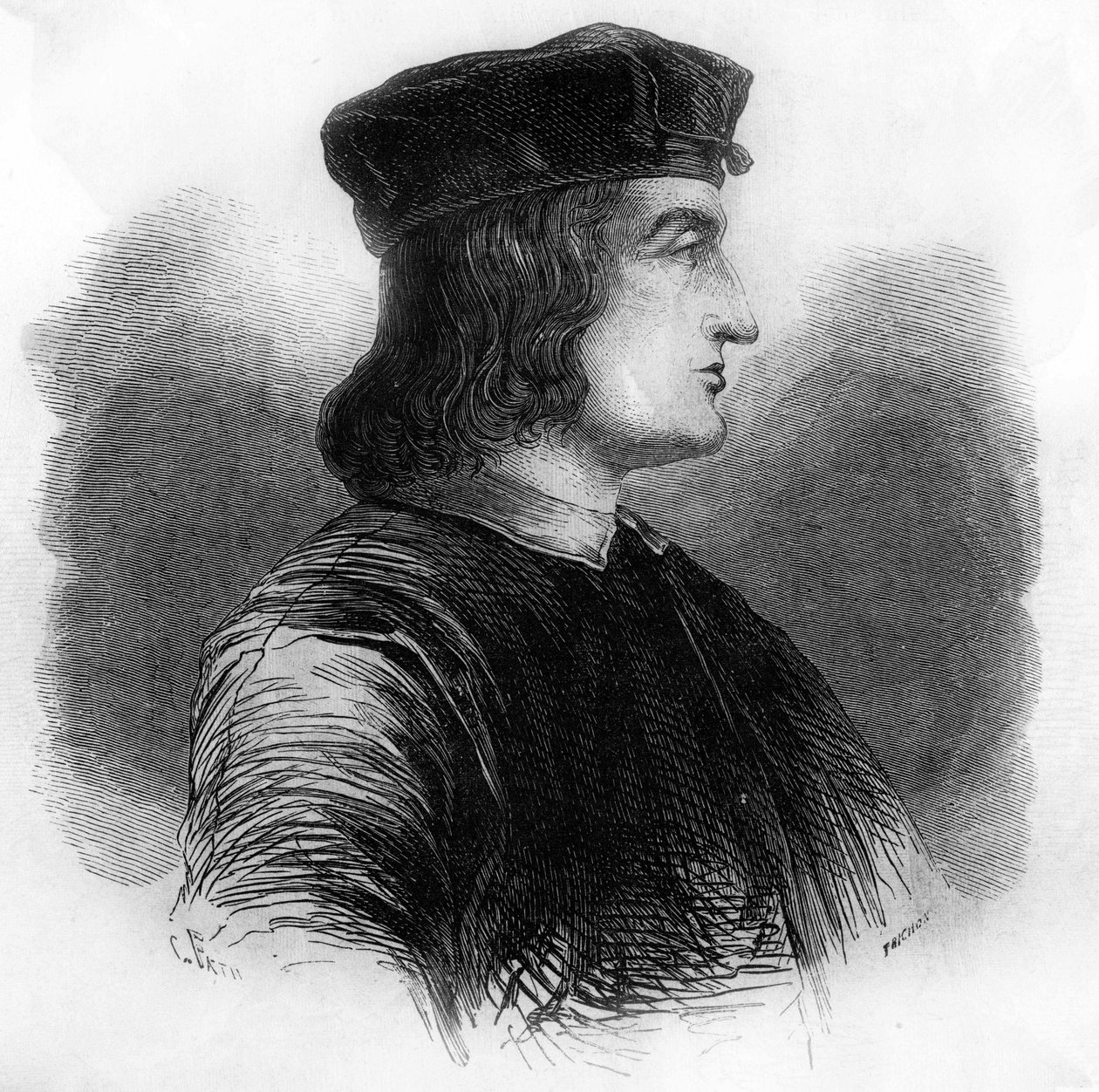 Portret Aldusa Manutiusa (Alde Manuce) (1449-1515). autorstwa Unknown artist