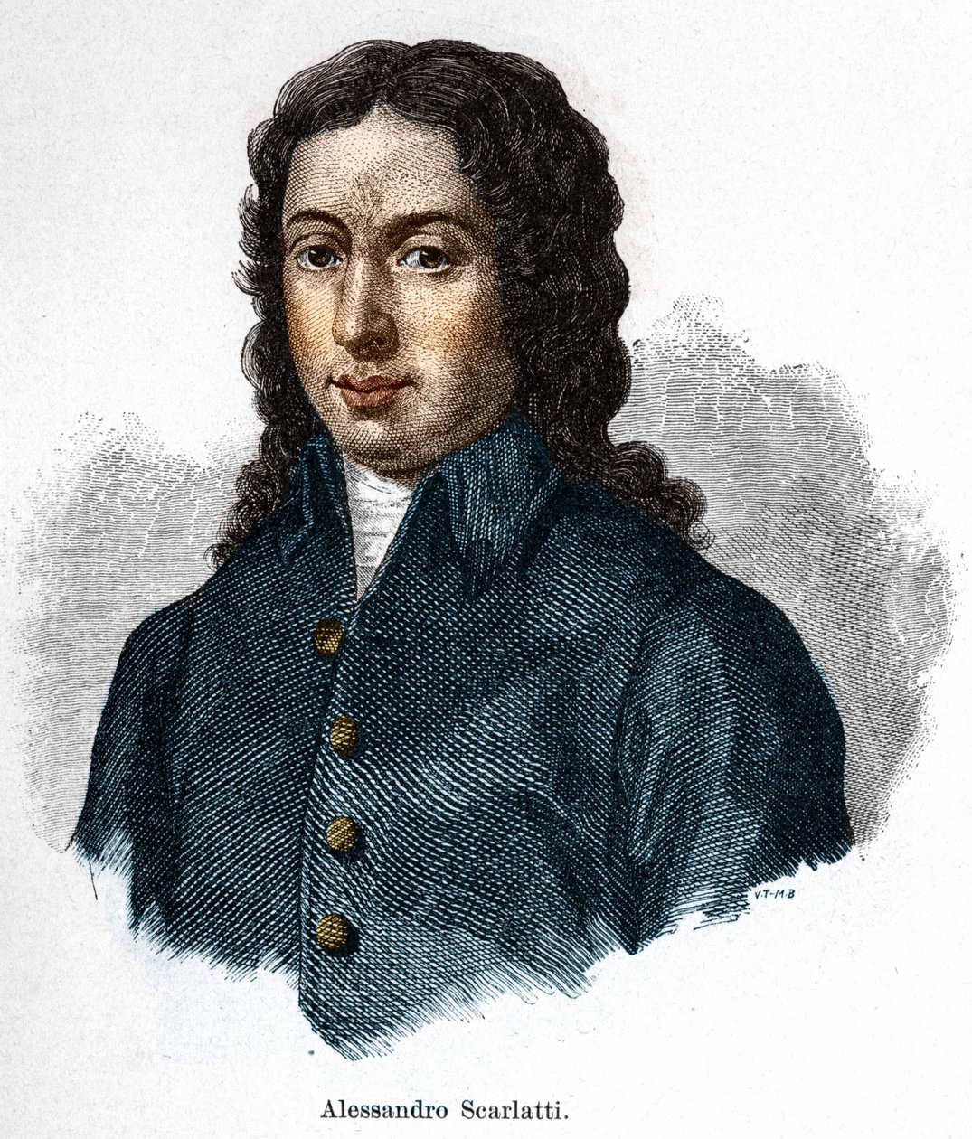 Portret Alessandro Scarlattiego (1660 - 1725), włoskiego kompozytora. autorstwa Unknown artist