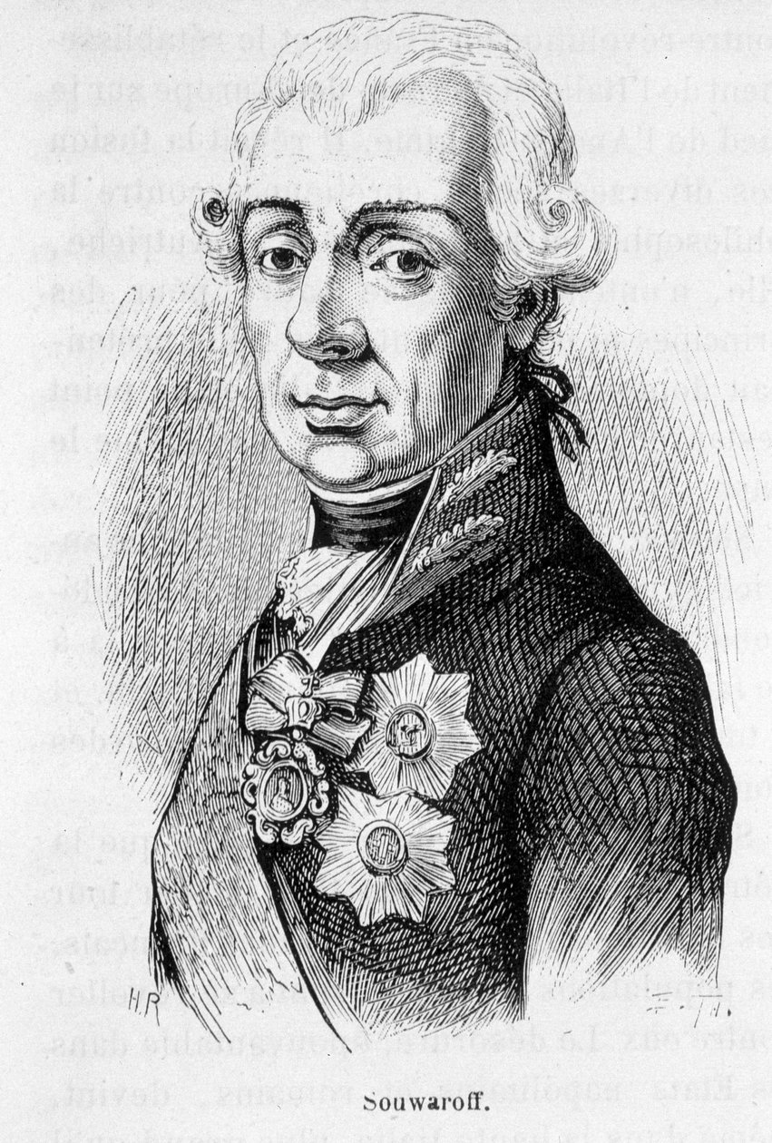 Portret Aleksandra Souwaroffa (Souvaroff lub Souvarov lub Alexander Suvorov) (1729-1800), rosyjski marechal (1729 - 1800) autorstwa Unknown artist
