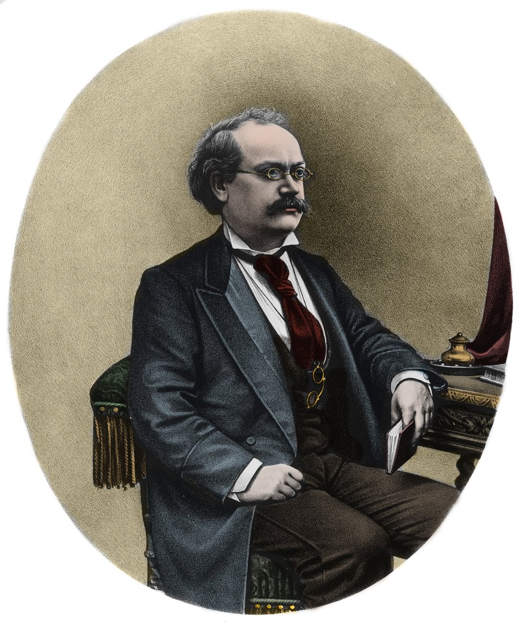 Portret Alexandre Charlesa Lecocqa (1832-1918), francuskiego kompozytora - Portret Alexandre Charlesa Lecocqa (1832-1918), francuskiego kompozytora autorstwa Unknown artist
