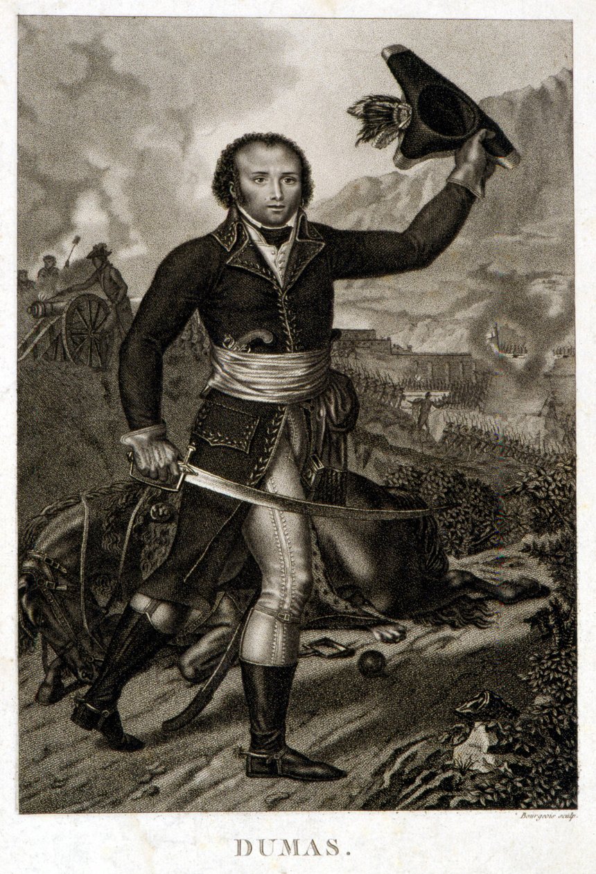 Portret Alexandre Davy Dumas (1762-1806), ojciec Alexandre Dumas Ojciec autorstwa Unknown artist