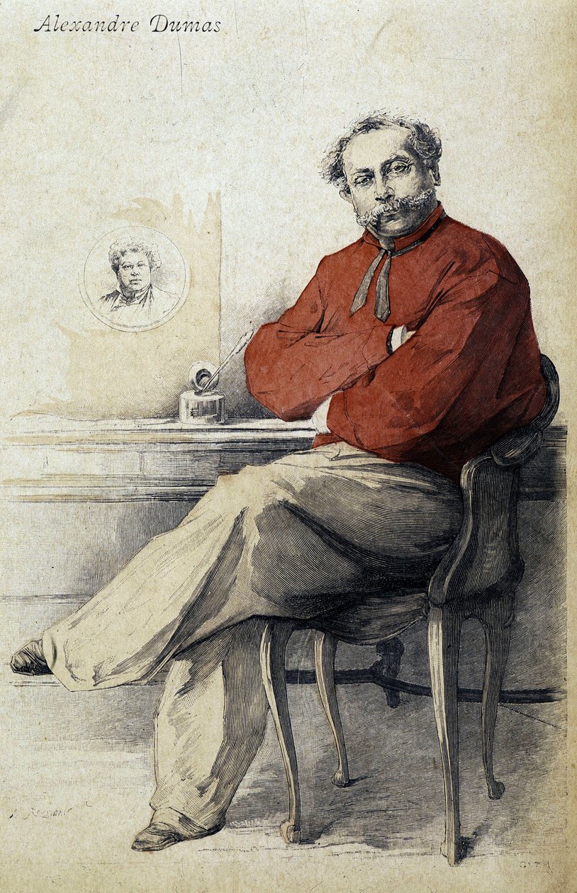 Portret Aleksandra Dumasa Jr. autorstwa Unknown artist