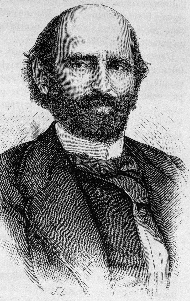 Portret Alexandre Glais-Bizoin (1800 - 1877). Rycina z końca XIX wieku w „Histoire de France” H. Martina. autorstwa Unknown artist