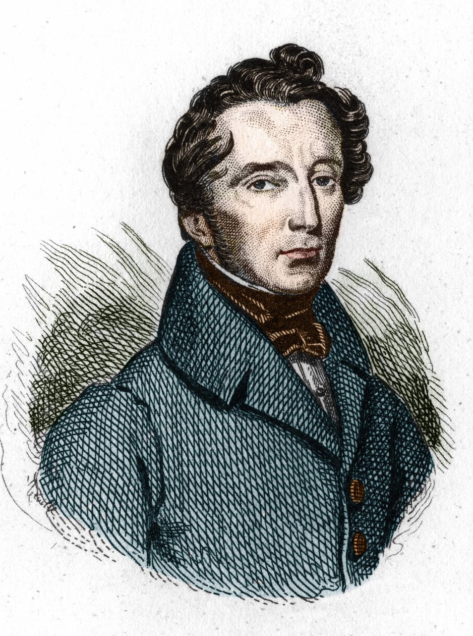 Portret Alphonse de Lamartine (1790 - 1869) francuskiego poety. autorstwa Unknown artist