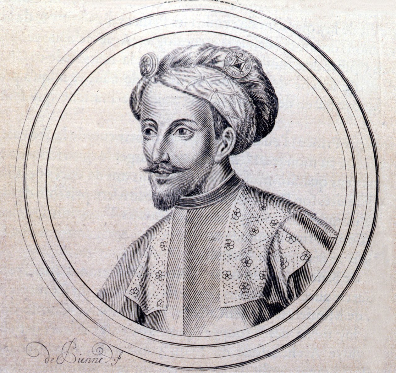 Portret Amedeusza V z Sabaudii powiedział Wielki (1249 - 1324) (Amedeo VI di Savoia detto il Grande) w „„Historii genealogicznej królewskiego domu Sabaudii” Samuela Guichenou, Lyon 1660. autorstwa Unknown artist