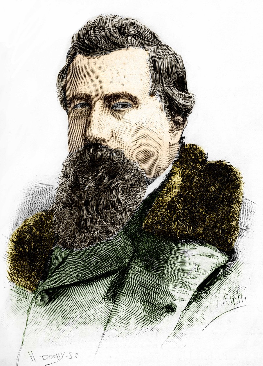 Portret Amilcare Ponchielli (1834 - 1886) włoskiego kompozytora. autorstwa Unknown artist