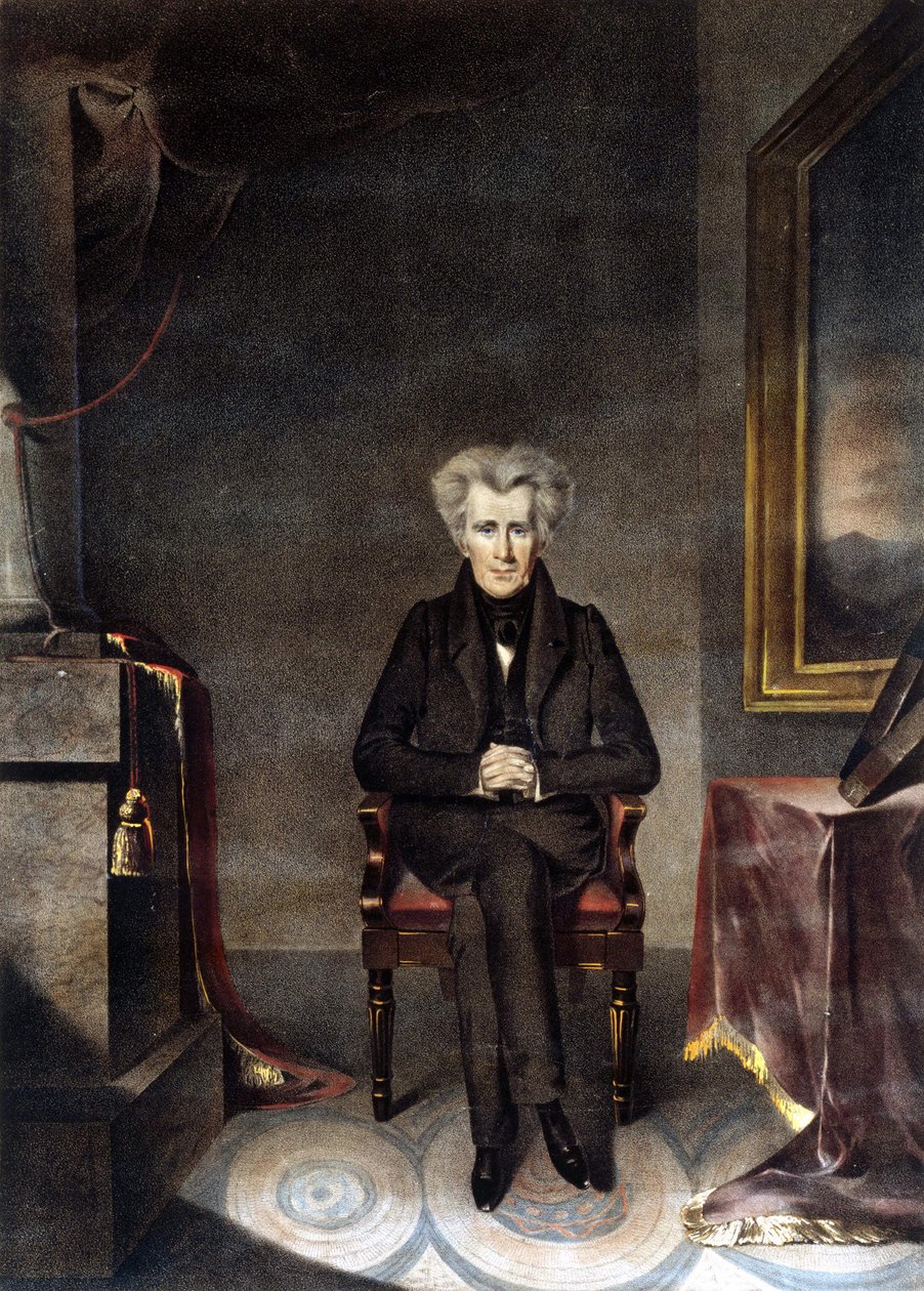 Portret Andrew Jacksona (1767 - 1845) amerykańskiego męża stanu. autorstwa Unknown artist