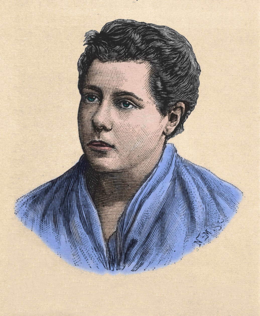 Portret teozofki Annie Besant (1847 -1933), brytyjskiej feministki i pisarki. autorstwa Unknown artist