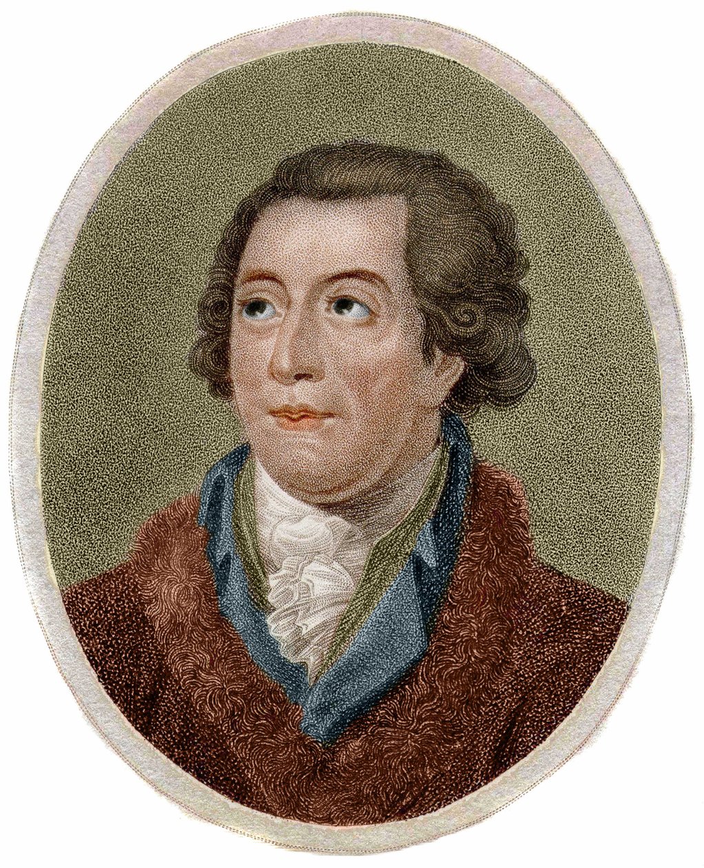 Portret Antoine Laurenta de Lavoisier, francuskiego chemika (1743-1794), grawerowany przez Chapman autorstwa Unknown artist
