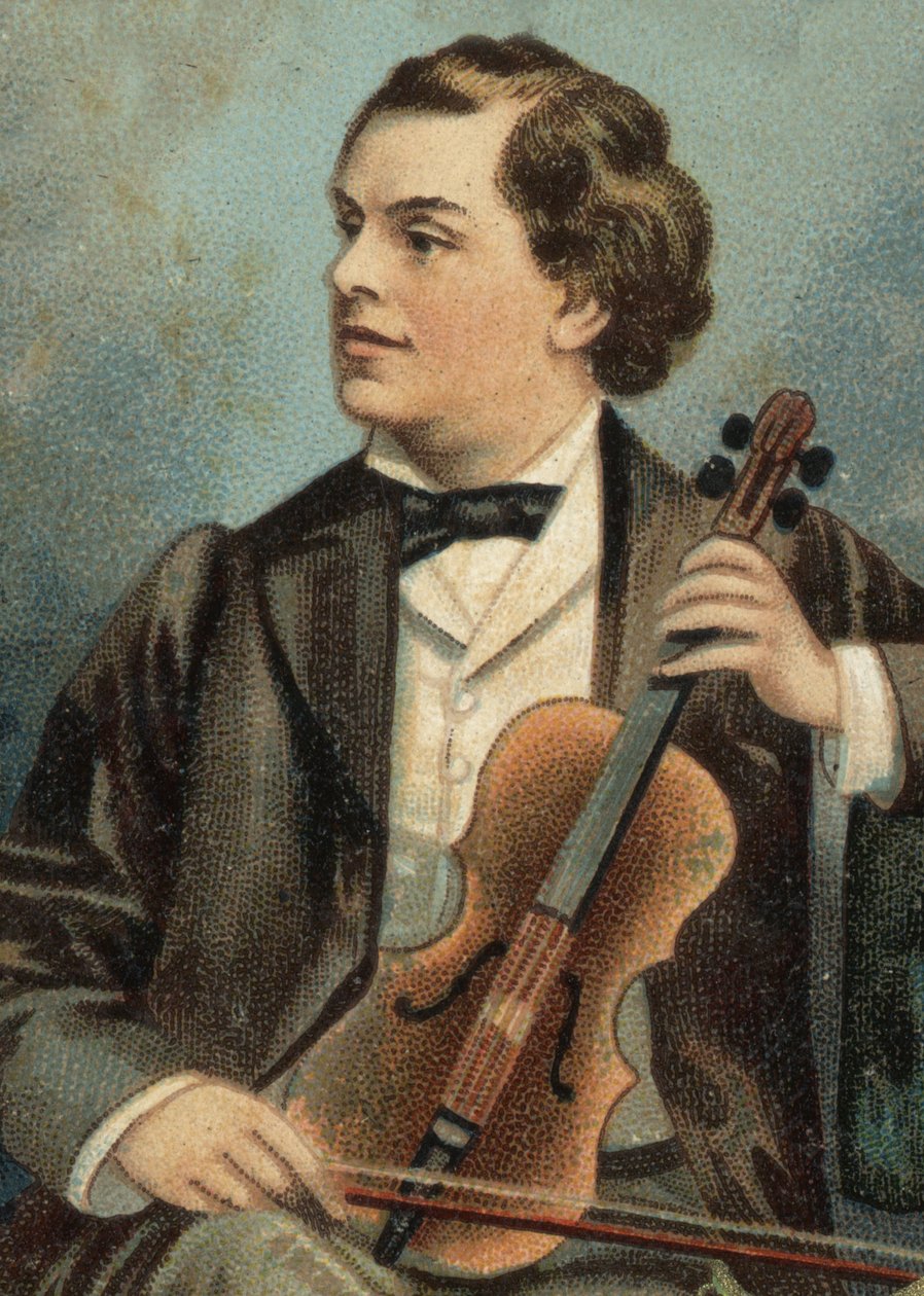 Portret Augusta Wilhemja, niemieckiego skrzypka (1845-1908). autorstwa Unknown artist