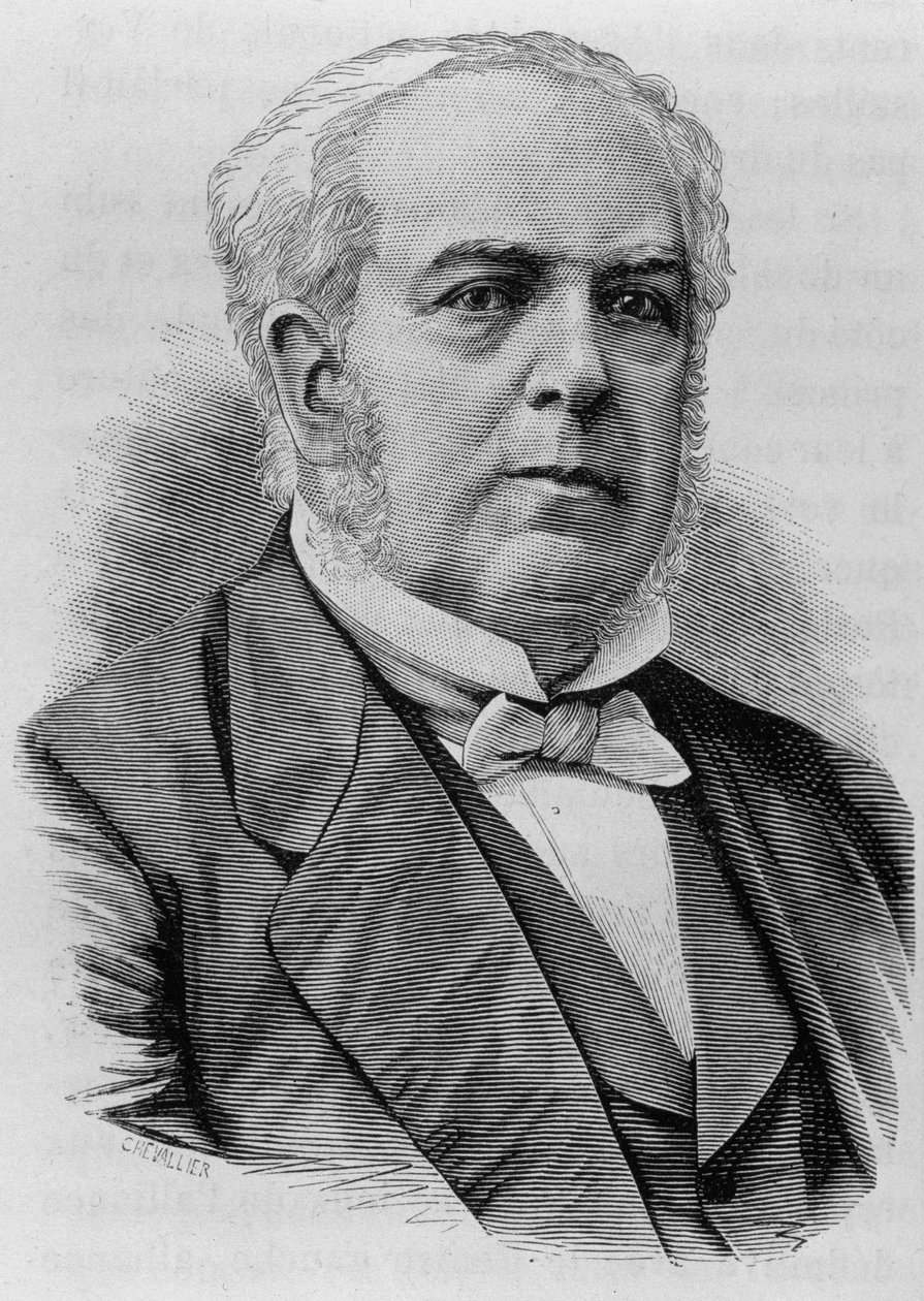 Portret Augusta Kazimierza-Périera (1811 - 1876). Rycina z końca XIX wieku w „Histoire de France” H. Martina. autorstwa Unknown artist