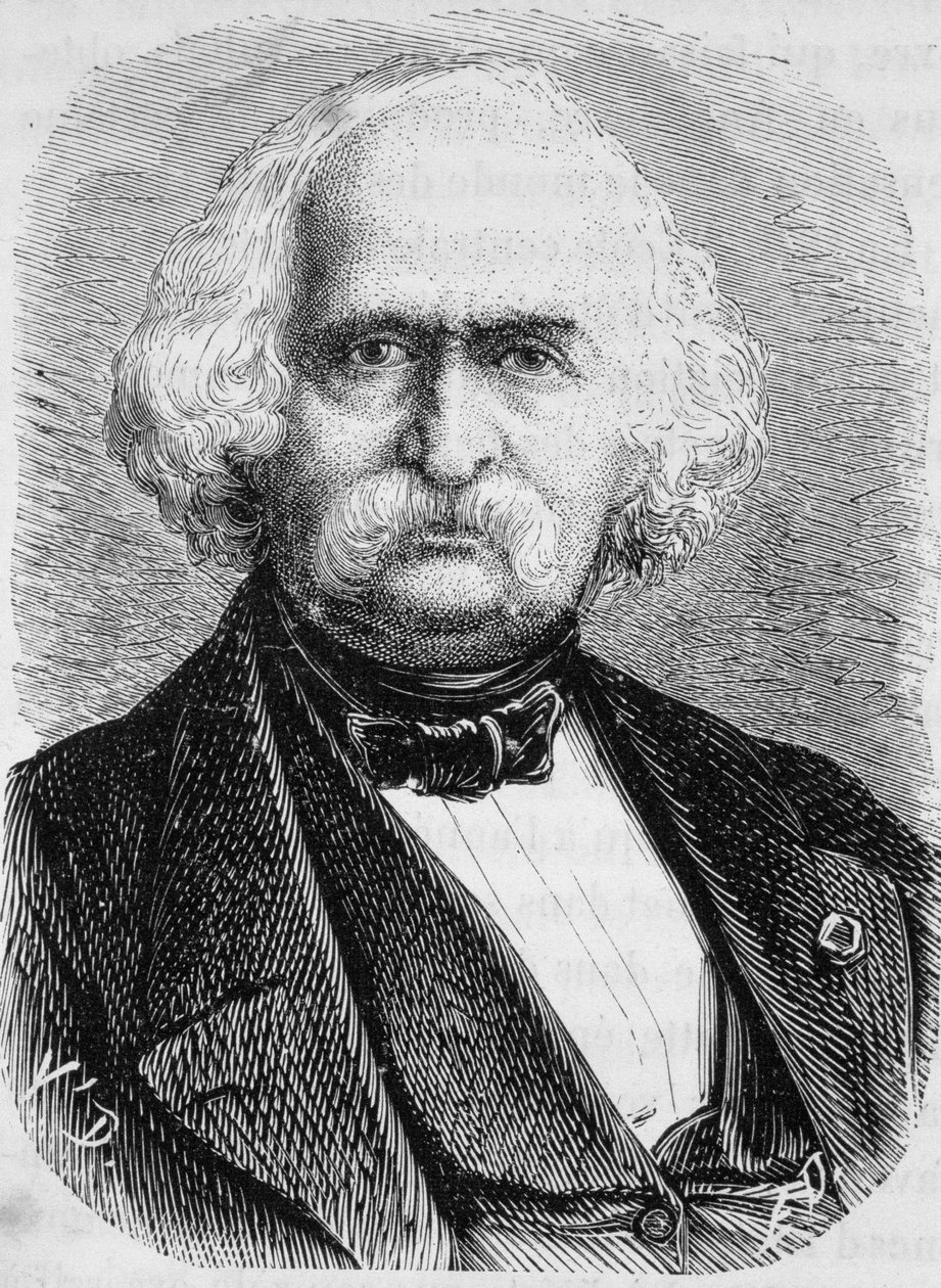 Portret Auguste Perdonnet, inżynier budownictwa. Rycina z końca XIX wieku w „Histoire de France” H. Martina. autorstwa Unknown artist