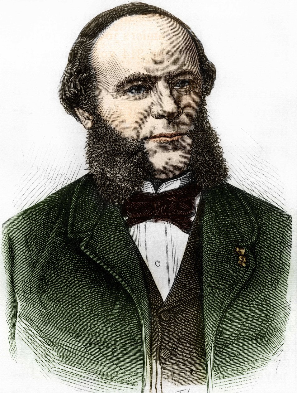 Portret Auguste Pouyer-Quertier (Pouyer Quertier) (1820 - 1891). Rycina z końca XIX wieku. autorstwa Unknown artist