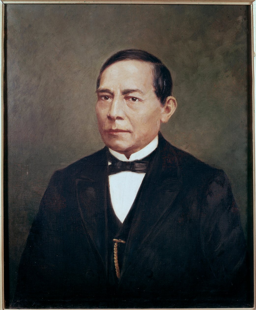 Portret BENITO PABLO JUAREZA (1806-1872) Meksykański mąż stanu i rewolucjonista - Portret meksykańskiego polityka Benito Pablo Juareza (1806-1872) Anonimowe malarstwo autorstwa Unknown artist