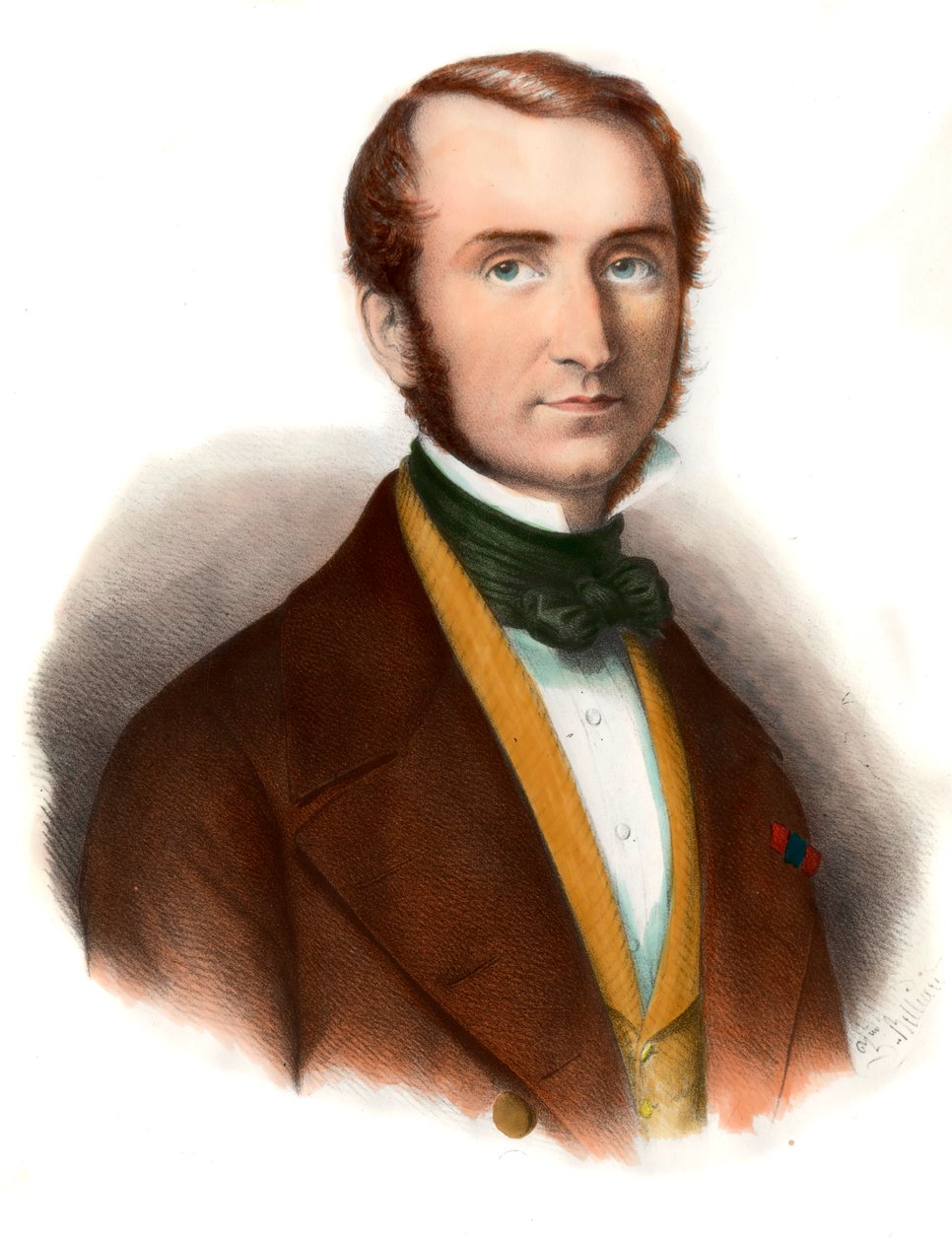 Portret barona Justusa von Liebiga (1803-1873) chemika Grawerunek XIX wieku Kolekcja prywatna autorstwa Unknown artist