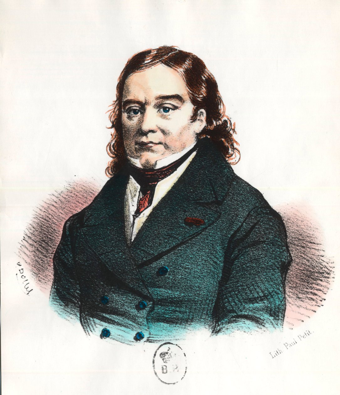 Portret barona Larreya (1766 - 1842), francuskiego chirurga wojskowego i wynalazcy karetki pogotowia. Rycina XIX wieku. Prywatna kolekcja. autorstwa Unknown artist