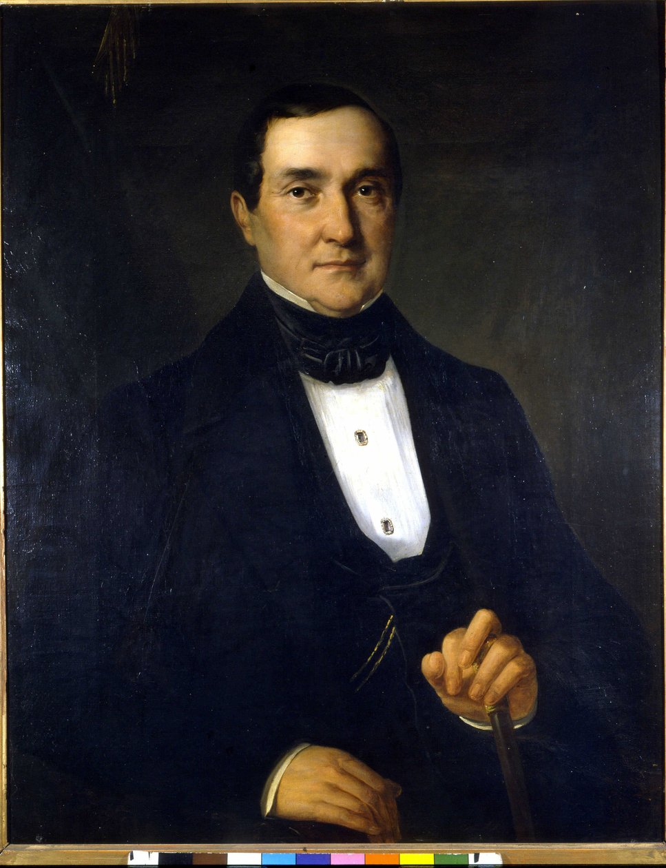Portret Bartolomeo Merelli (1793-1879), pierwszego dyrektora Scali. Anonimowy obraz z XIX wieku. autorstwa Unknown artist